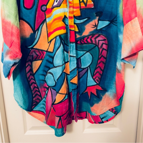 Dilemma Shirt Womens Art to Wear New York Fashion Oversized Abstract One Size - Picture 5 of 16